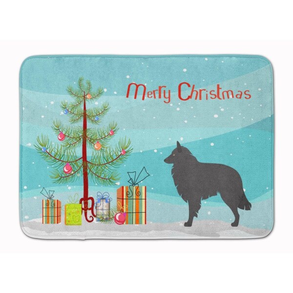 Carolines Treasures Groenendael Belgian Shepherd Christmas Machine Washable Memory Foam Mat BB8463RUG - main
